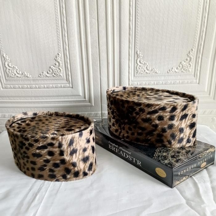 ASLI NEW TREND KOPIAH SONGKOK PECI MOTIF BULU MACAN LEOPARD HABIB BAHAR READY STOCK