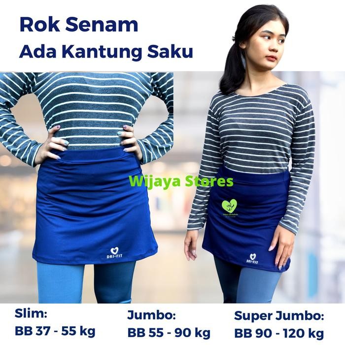 gtSport- Rok Senam Penutup Celana Legging Dengan Saku Bahan Spandeks Premium Zumba Yoga Senam