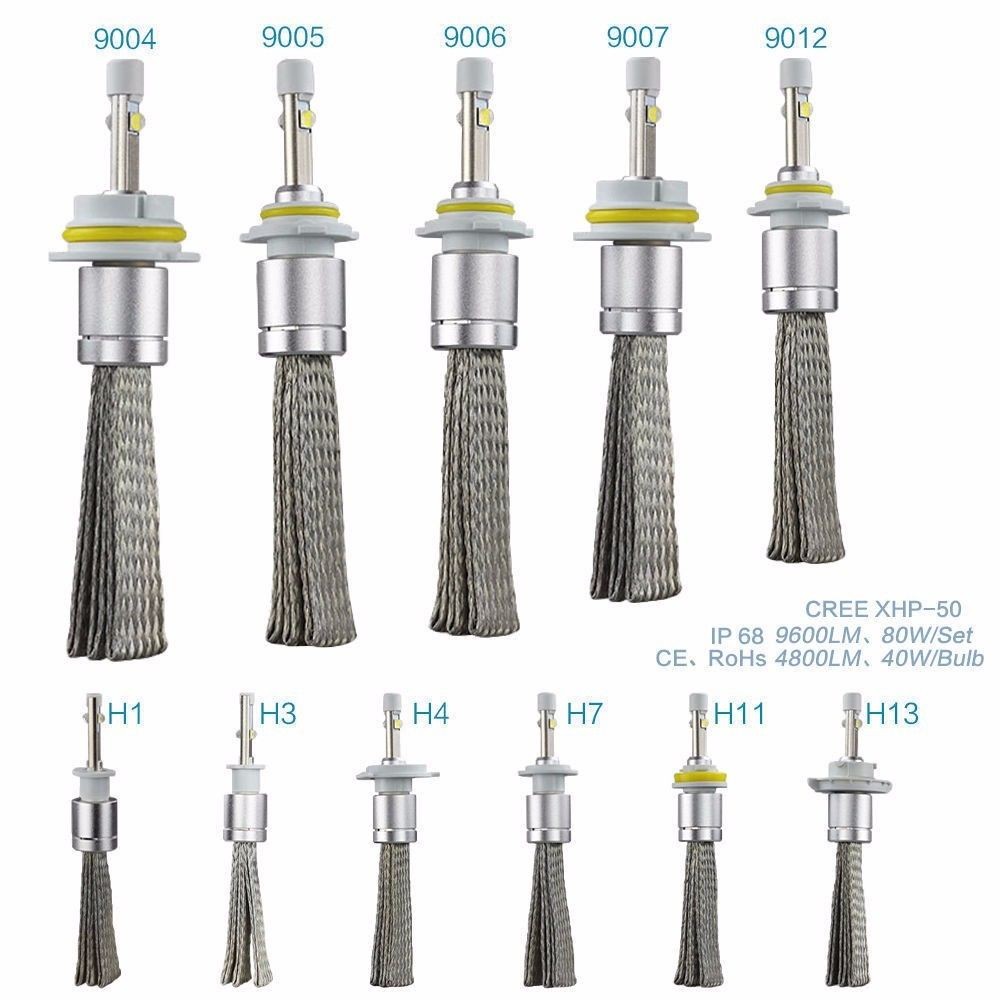 2*Ampoules H4 H7 xhp 50 Led Car Headlight Automobile LED Bulb XHP50