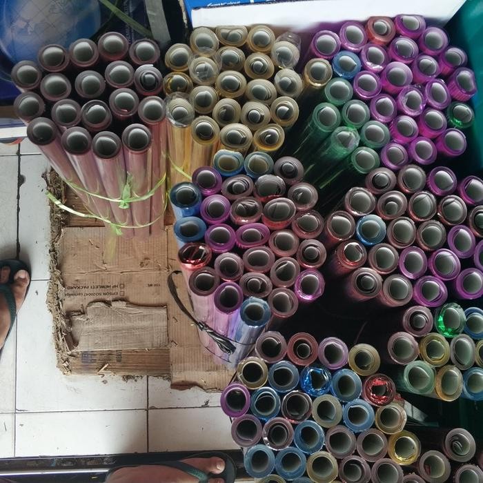 x1y5- Kertas Mas Isi 10 Pcs - Kertas Mengkilat Warna-Warni Untuk Dekorasi - Stock Selalu