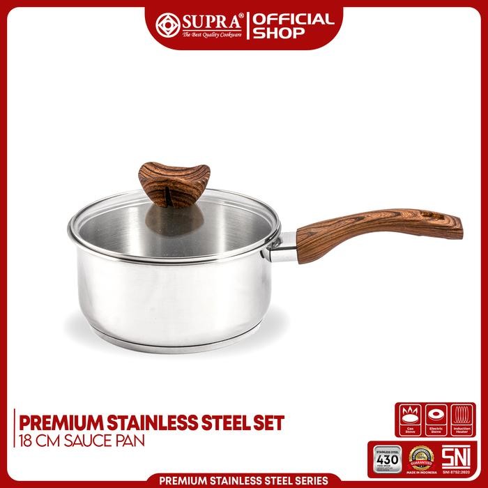 megj- Supra Panci Set 8 Pcs Stainless Steel Premium Series