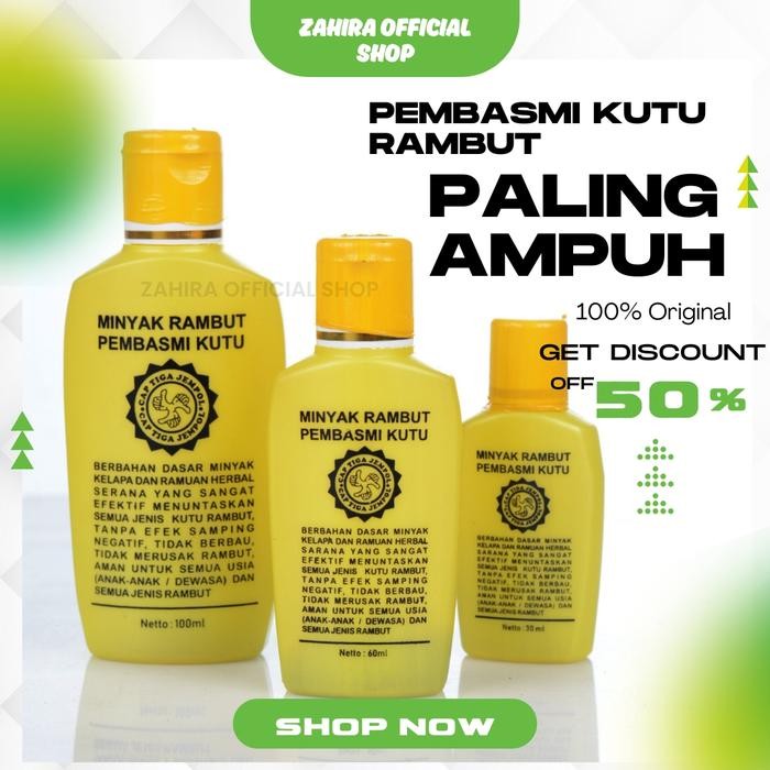 PEMBASMI KUTU RAMBUT PALING AMPUH / MINYAK KUTU RAMBUT / MINYAK RAMBUT PEMBASMI KUTU