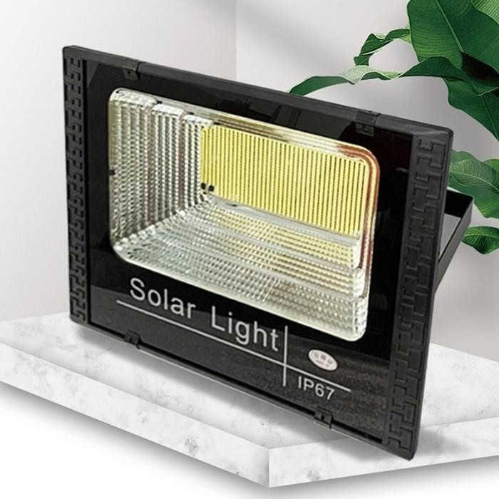 2n3v- Lampu Led Solar Panel Outdoor Light Ip67 Cool White 25W 1000Mah