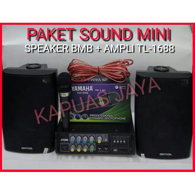 Gercep Paket Soundsystem Mini Karaoke Speaker Bmb + Amplifier Tl-1688 Terlariss 