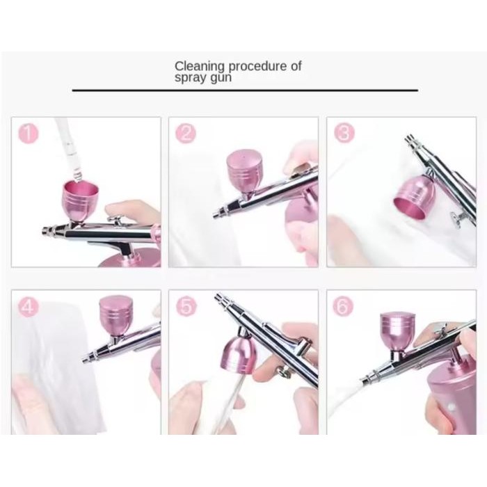 jsur- Nail Airbrush Portable Compressor Gun Ombre Nails