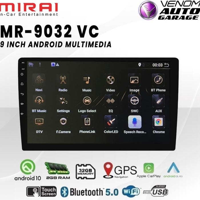 HEADUNIT 9 INCH MIRAI MR-9032 VC android auto apple carplay