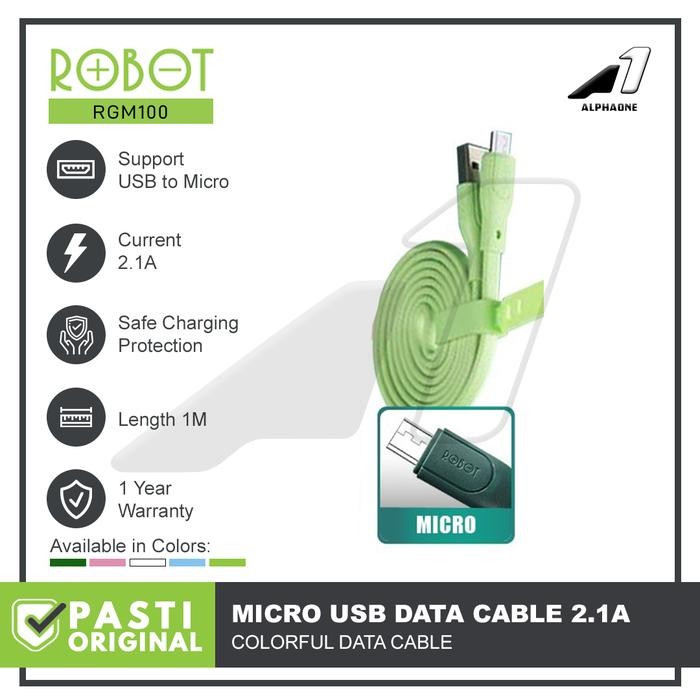 ROBOT Kabel Data Micro USB RGM100 Kabel Charger Casan HP Android