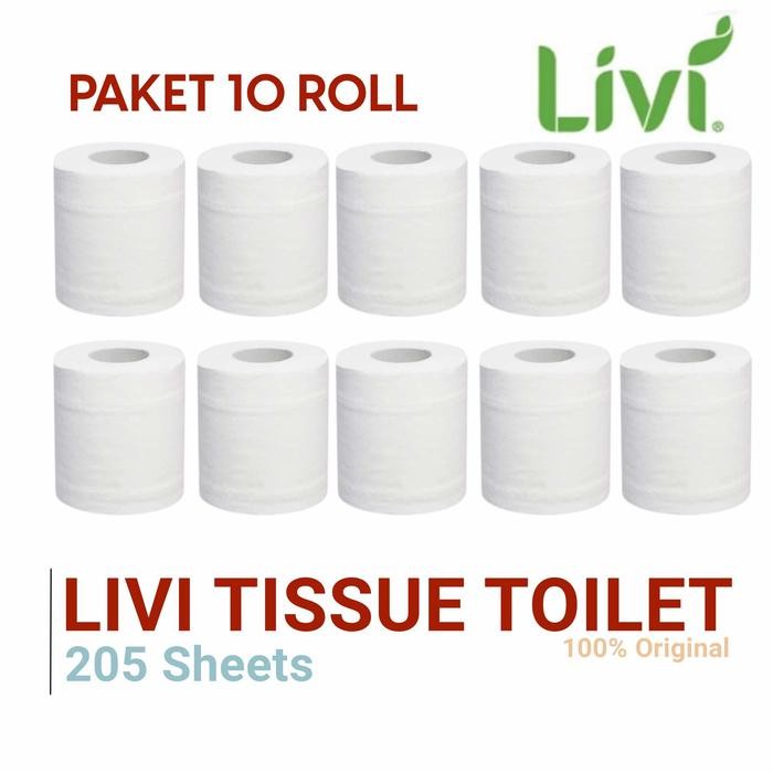 NewsBanget- Livi Tissue Roll Eco Due 205S Tissu Toilet 2 Ply Paket 10 Pcs Tisu