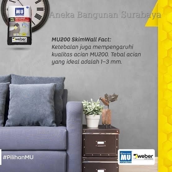 Lansungkirim- Mu 200 Mortar Utama Mu200 Semen Acian Abu Plester Skimwall