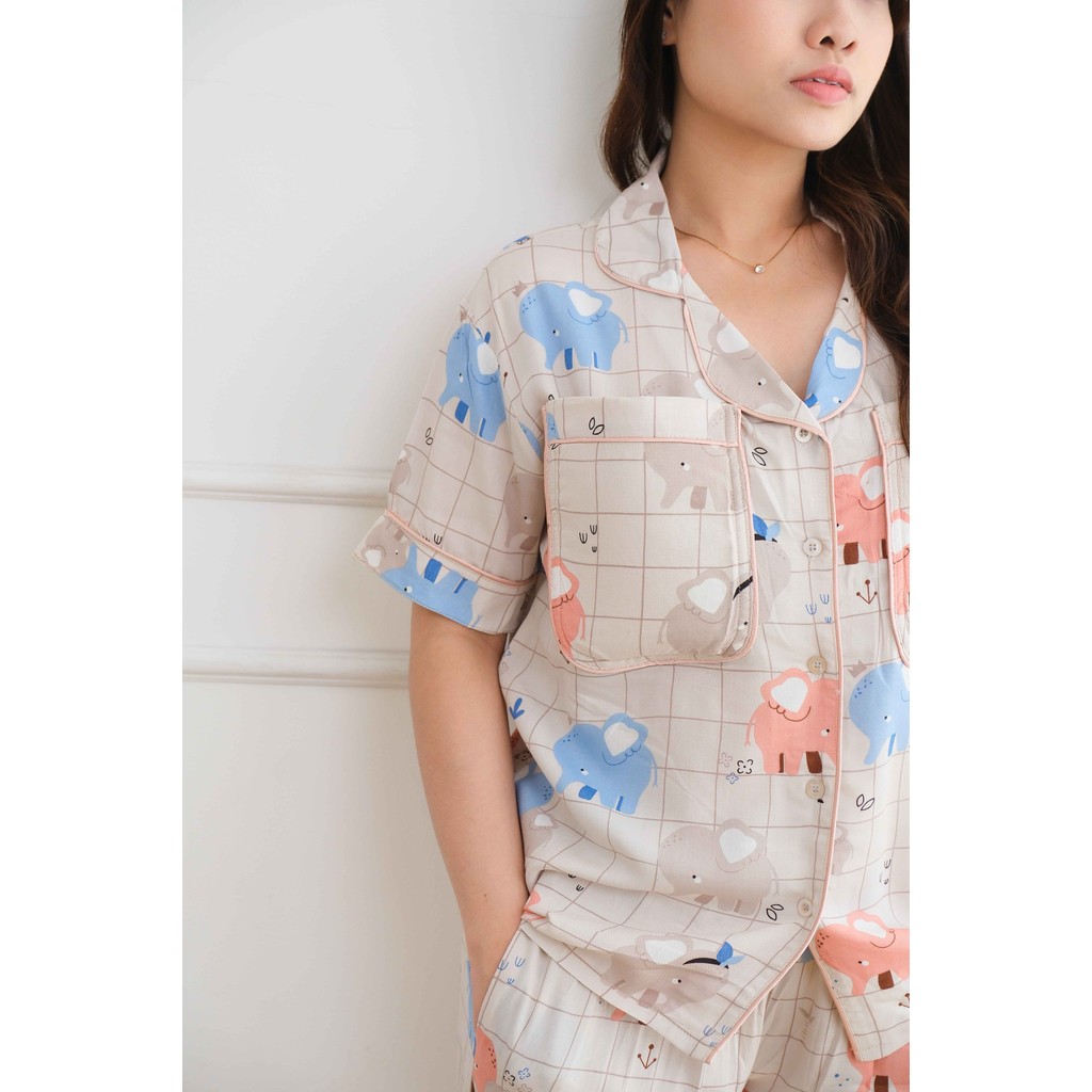 COCOJAMMIES Ellie Braless Pajamas | Piyama Braless | Piyama Premium Wanita Dewasa | Premium Cotton