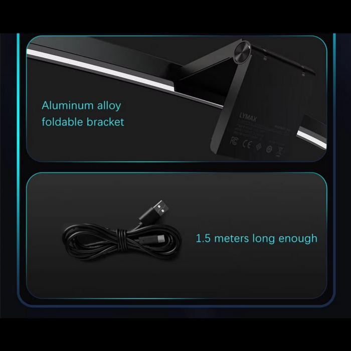 al42- Lymax Hanging Light Desk Lamp Computer Monitor Bar Curved Screen Display Pc Ra97