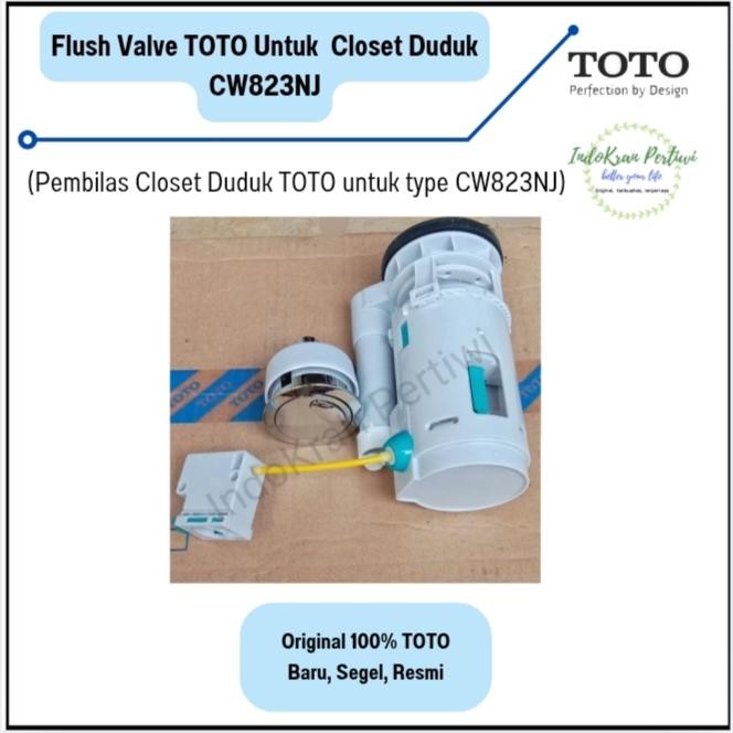 Flush Valve Closet Duduk TOTO CW823NJ/ Pembilas Closet/ Spare Part
