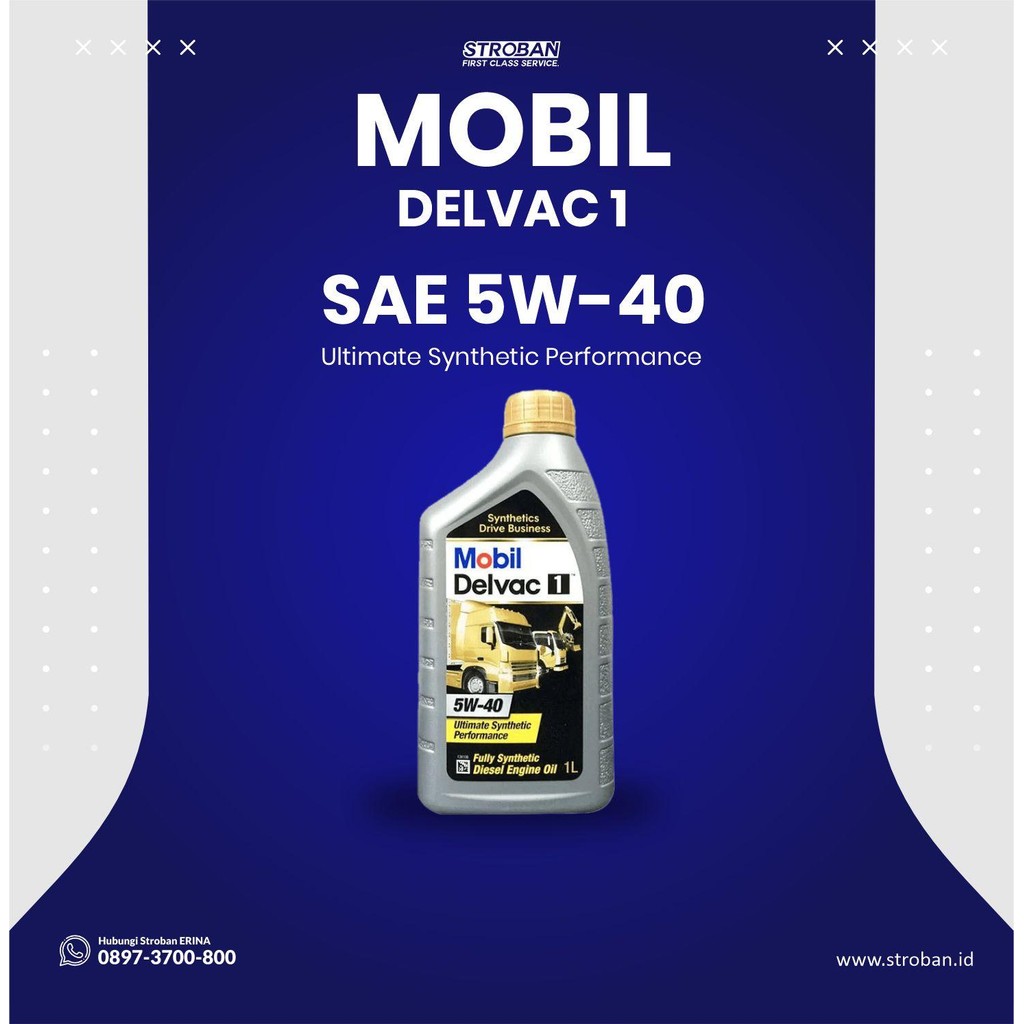 Oli Mesin Diesel Mobil Delvac 5W-40 – Full Sintetis 1 Liter