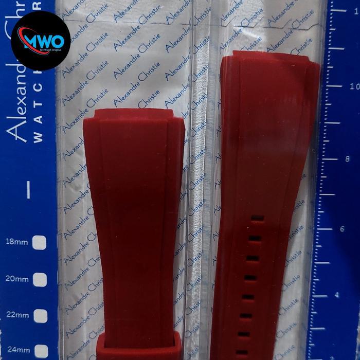 Tali Strap Rubber Jam Tangan Alexandre Christie AC 6546 AC6546 Original - 06.26