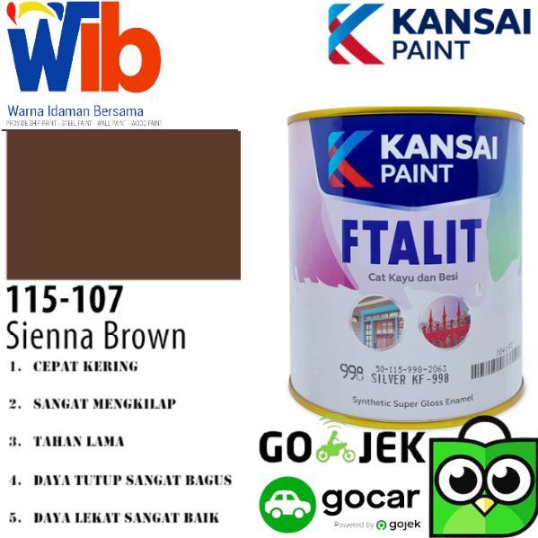 Best Seller Kansai Ftalit Cat Besi & Kayu Gloss 1 Kg / Sienna Brown 115-107 Premium