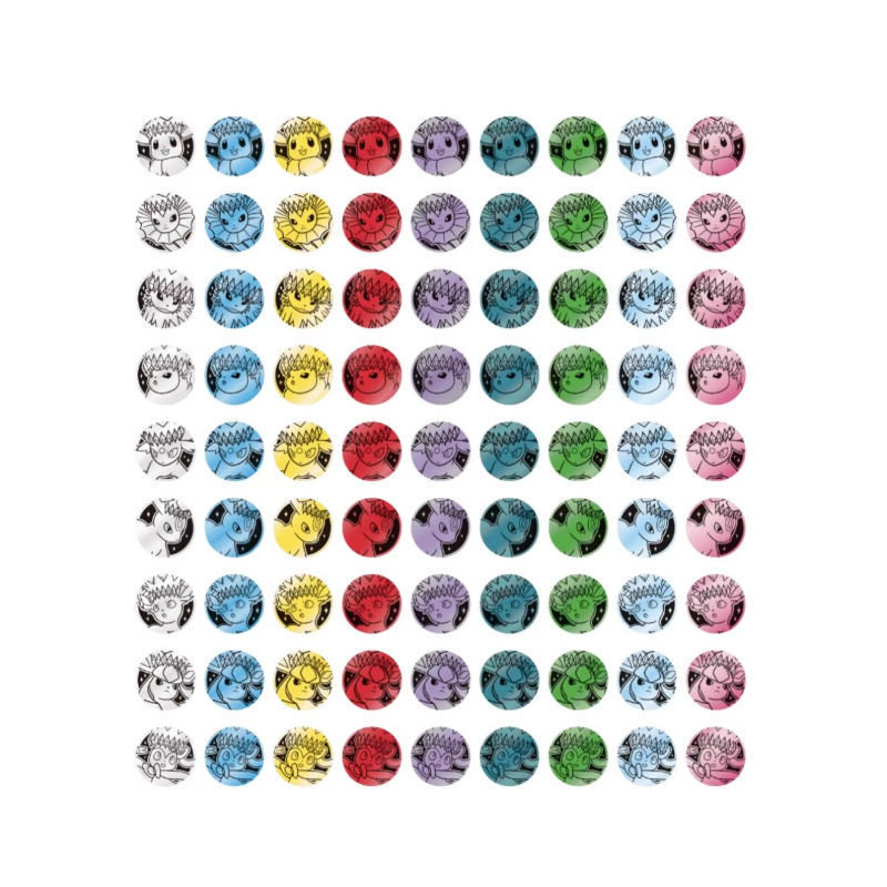 100% Original Pokemon Coin Set Pokemon Eevee Coin Set Of Eevee Pokemon Cards Pokemon Zhu & Purple