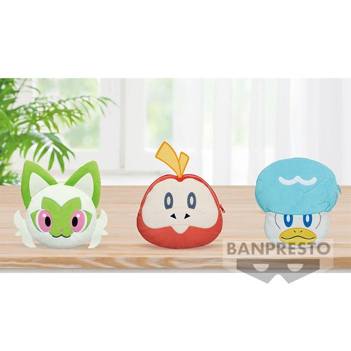 Pokemon BIG FACE SHAPED PLUSH POUCHSprigatitoFuecocoQuaxly BONEKA