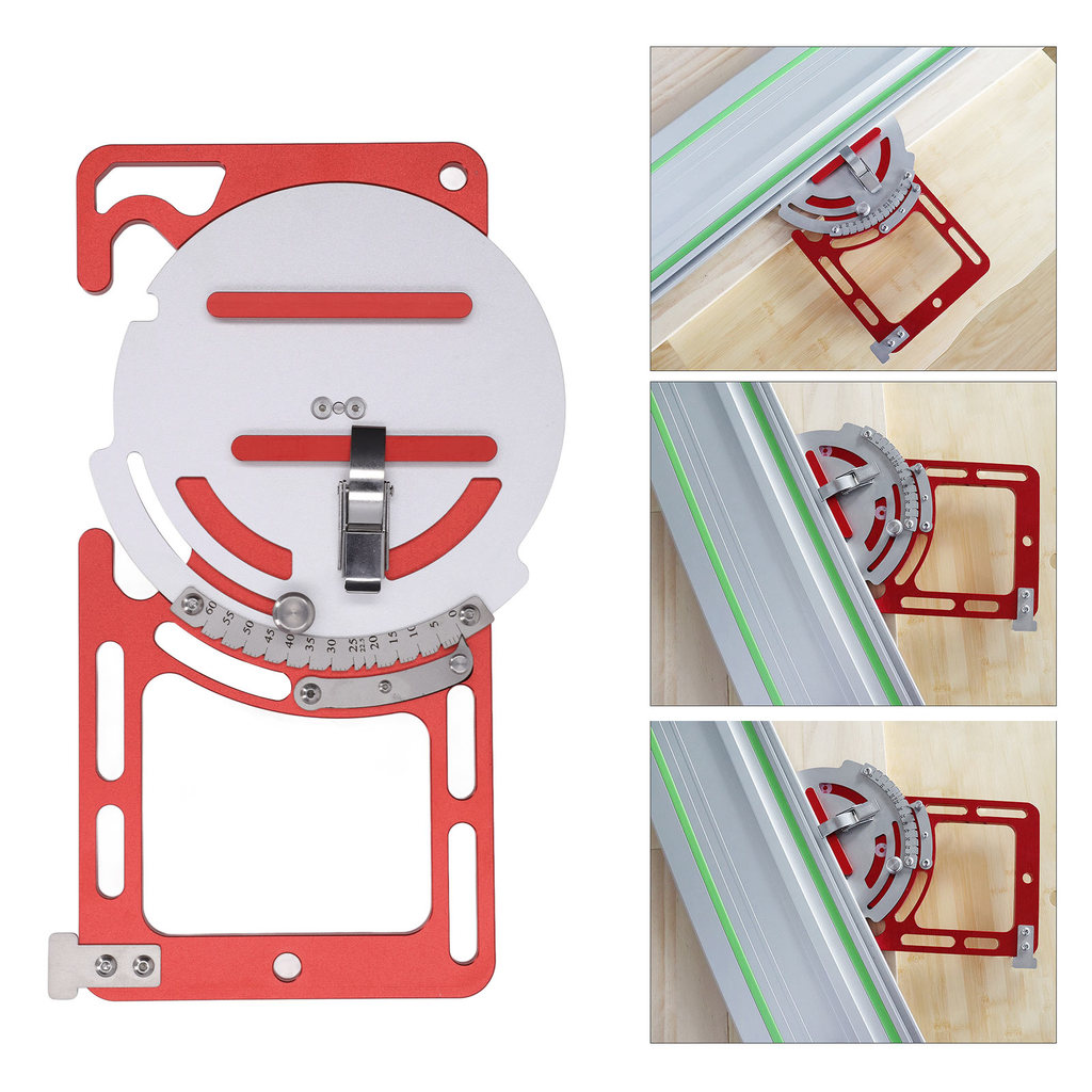 Rauptenerr Metal Square Guide Rail Adjustable Electric Saw Track Rail for Woodworking Circular Saw G