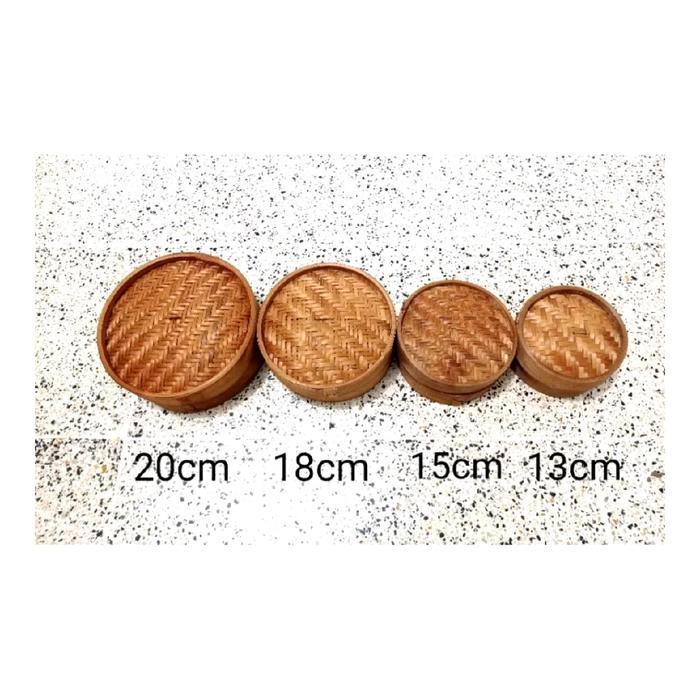 tempat kukusan bambu dimsum / klakat dimsum 13cm / 15cm / 18cm / 20cm