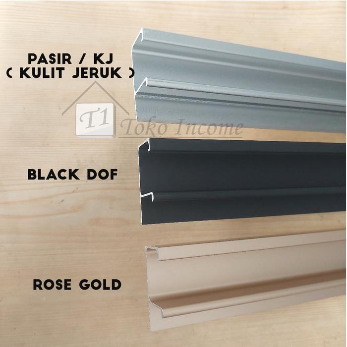 TERBAIK Handle Tarikan Panjang Aluminium Profil Edging Lemari Minimalis 3Meter