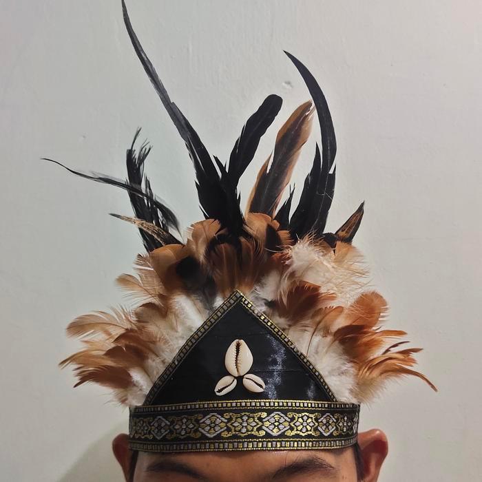 Kostum Adat Papua Mahkota Bulu Adat Pedalaman Papua Kostum Karnaval dan Tari Papua