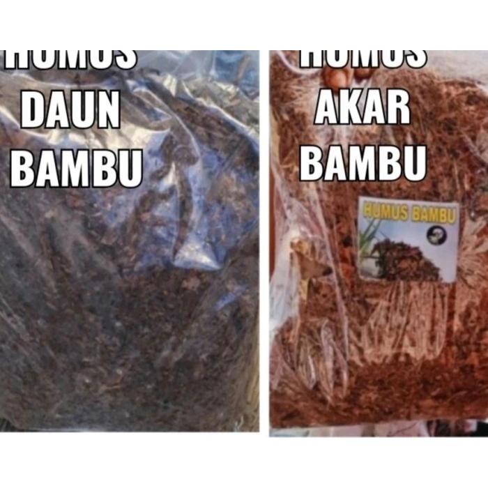 TERMURAH Humus bambu media tanam daun bambu, kompos organik humus akar Tanaman Tanah