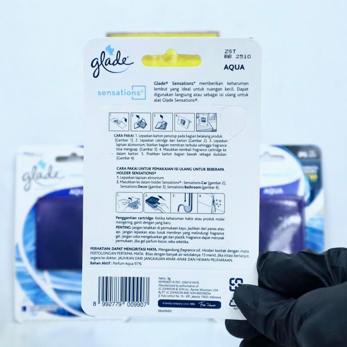 NEW PARFUM MOBIL GLADE SENSATIONS AQUA REFILL - PEWANGI MOBIL GLADE