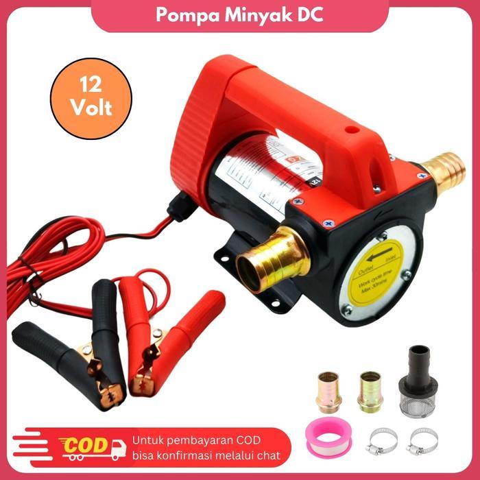 Pompa Solar Dc 12 Volt Mesin Sedot Minyak Oli Air 12V Oil Transfer Pump Terbaru 