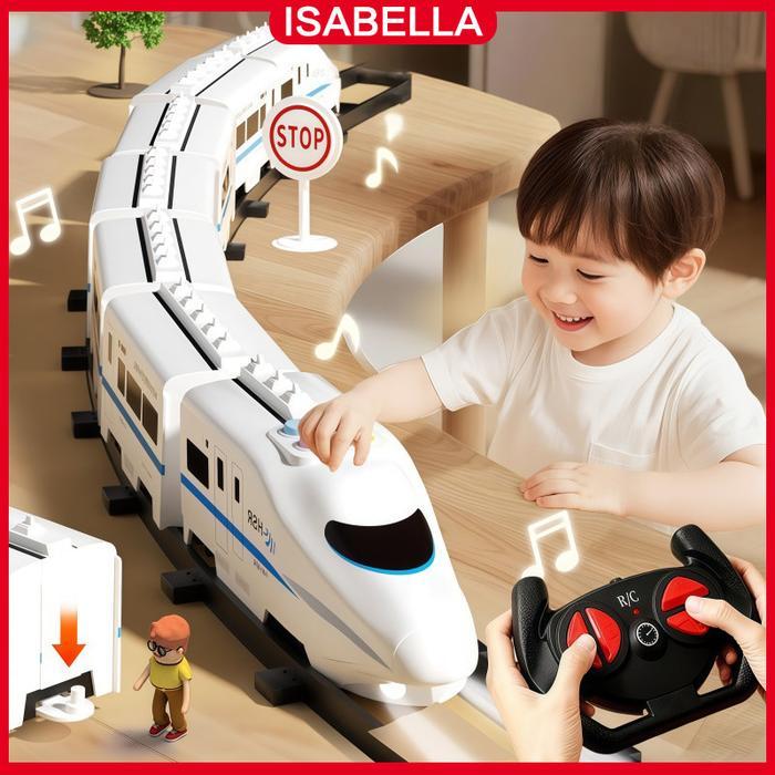 ISABELLA Kereta Api Rel Kecepatan Tinggi Mainan Anak-anak / Kereta api simulasi kereta listrik