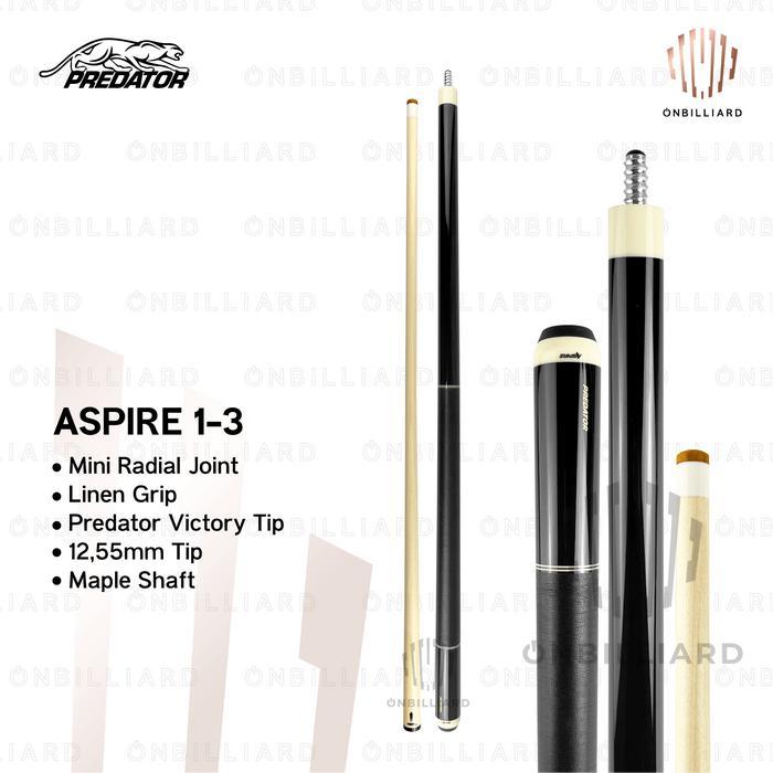 Predator Aspire 1-1 1-2 1-3 1-4 1-5 1-6 1-7 1-8 1-9 1-10 Cue Stick Billiard Low Deflection Maple