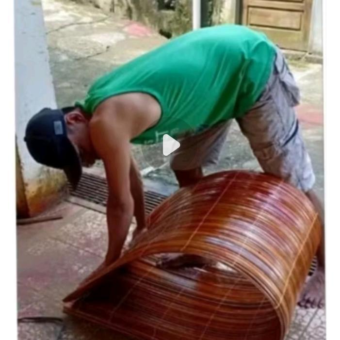 Lucas Tirai Krey Rotan Lunjong Outdoor 2X2M + Tali Penggulung