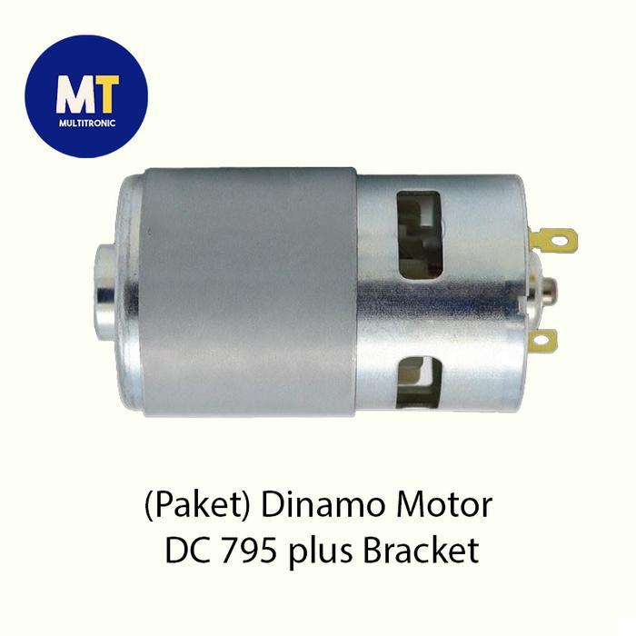 Paket Dinamo Motor Dc 795 Plus Bracket Terbaru