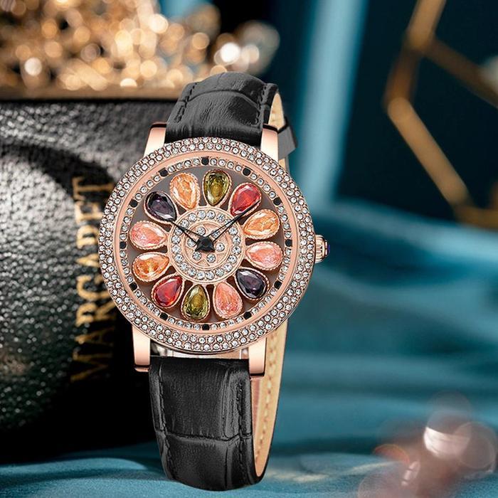 Cristiano Aillen Jam Tangan Wanita 878 Kulit Leather Asli Waterproof 3 ATM Watches