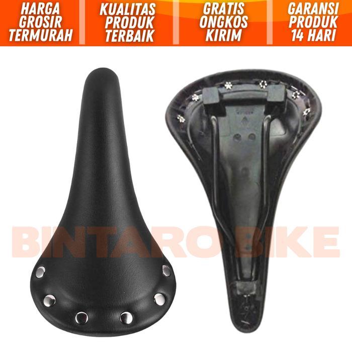Sadel Sepeda Klasik Pin Rivet Aksesoris Paku Vintage Retro Saddle Classic Style England Model Kulit