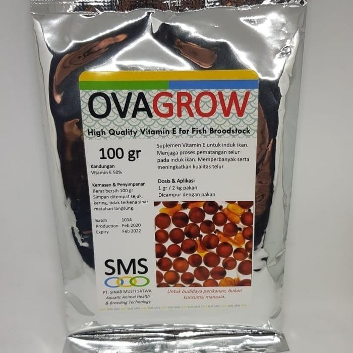 

Promo Ovagrow Vitamin E Penyubur Pematang Gonad Telur Sperma Ikan 100Gr Sale