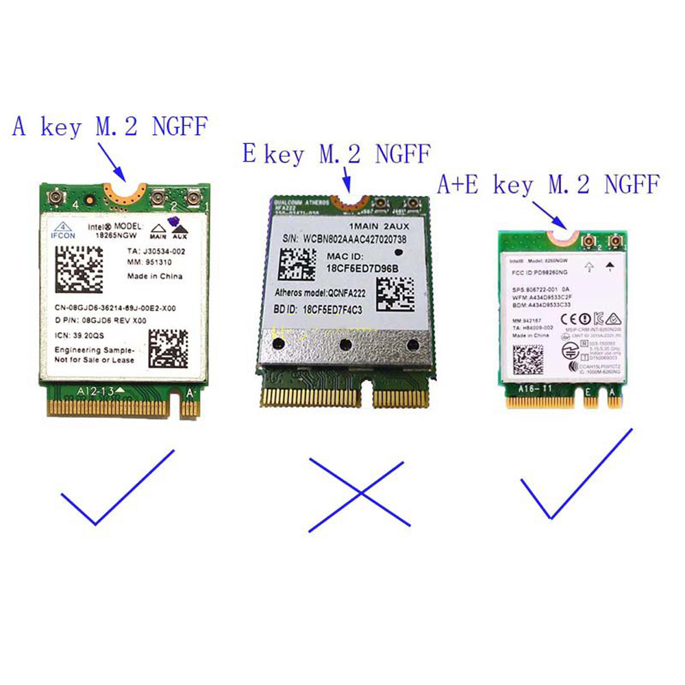 M.2 Wifi Adapter Connector A Key A+E Key 2230 M.2 Wifi Wireless Converter Riser Card Adapter For