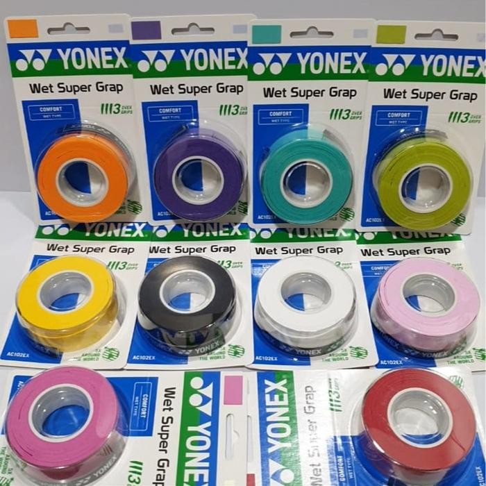 Grip Karet Raket Badminton Yonex AC 102 EX / AC102EX - 3 in 1 Roll Grip Karet Tipis 100% YONEX