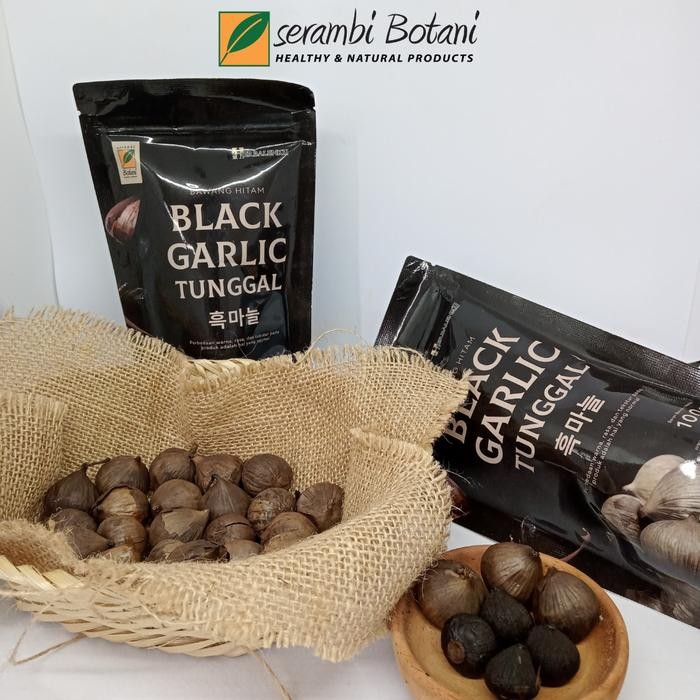 

Stok Baru Bawang Hitam Black Garlic tunggal 100gr Serambi Botani