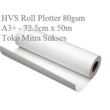 

NEW PRODUK KERTAS HVS ROLL PLOTTER 80GSM A3+ - 32.5CM X 50METER WARUNG ARA67