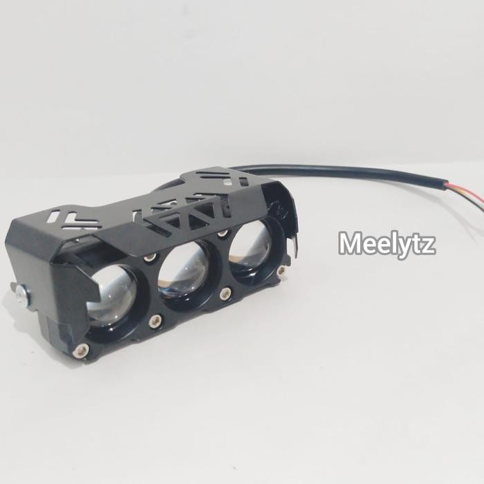 LAMPU TEMBAK 3 MATA CR7 UPGRADE PLUS DEVIL FULL ALUMUNIUM WATERPROOF