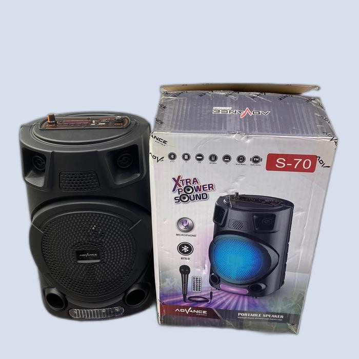 Speaker Portable Advance S70 Bluetooth Garansi /Speaker Karaoke