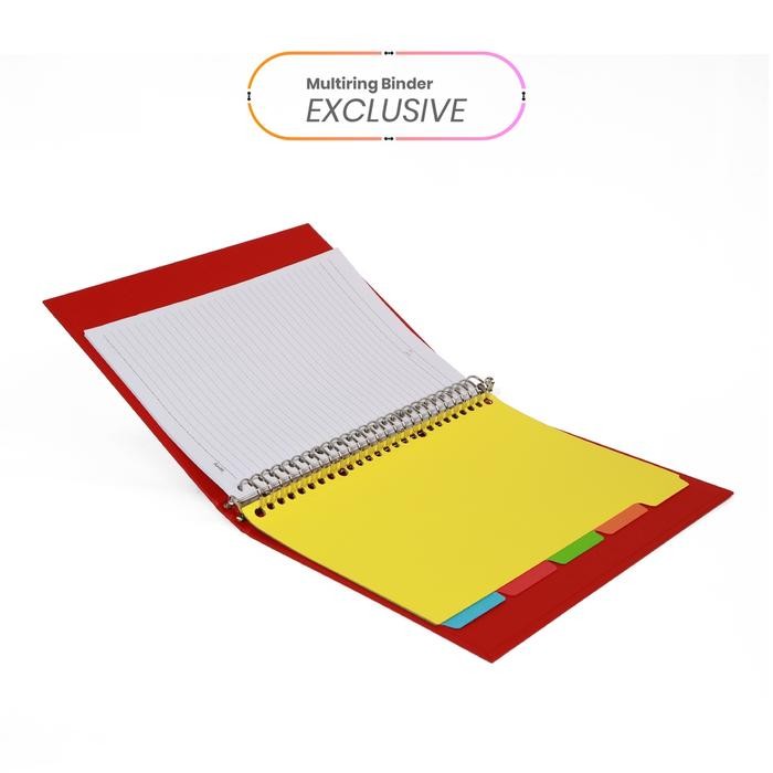 

Bantex Exclusive Multiring Binder B5/26 Ring O-25mm Red 1327 09
