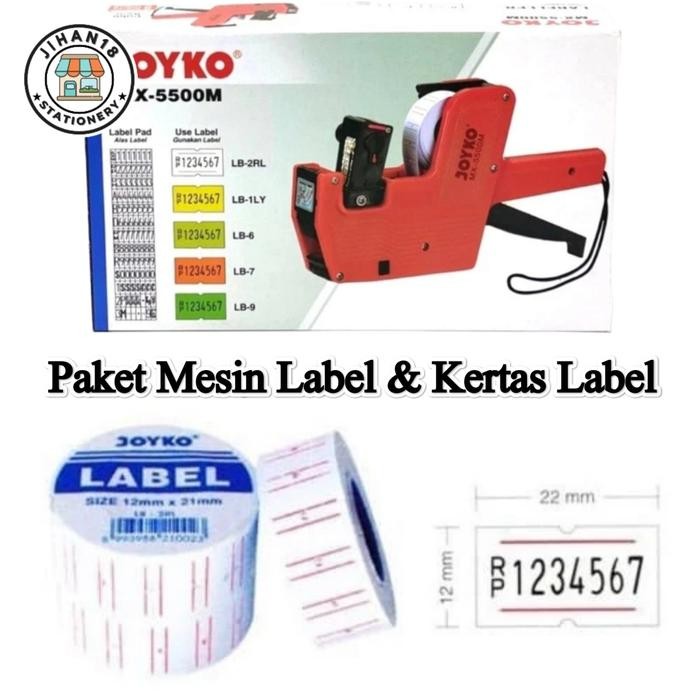 

PAKET MESIN LABEL HARGA / PRICE LABELLER EXP DATE - MX - 5500M