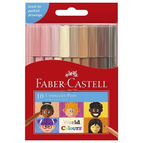 

Faber-Castell Connector Pen Skin Tone Set 10 155009E