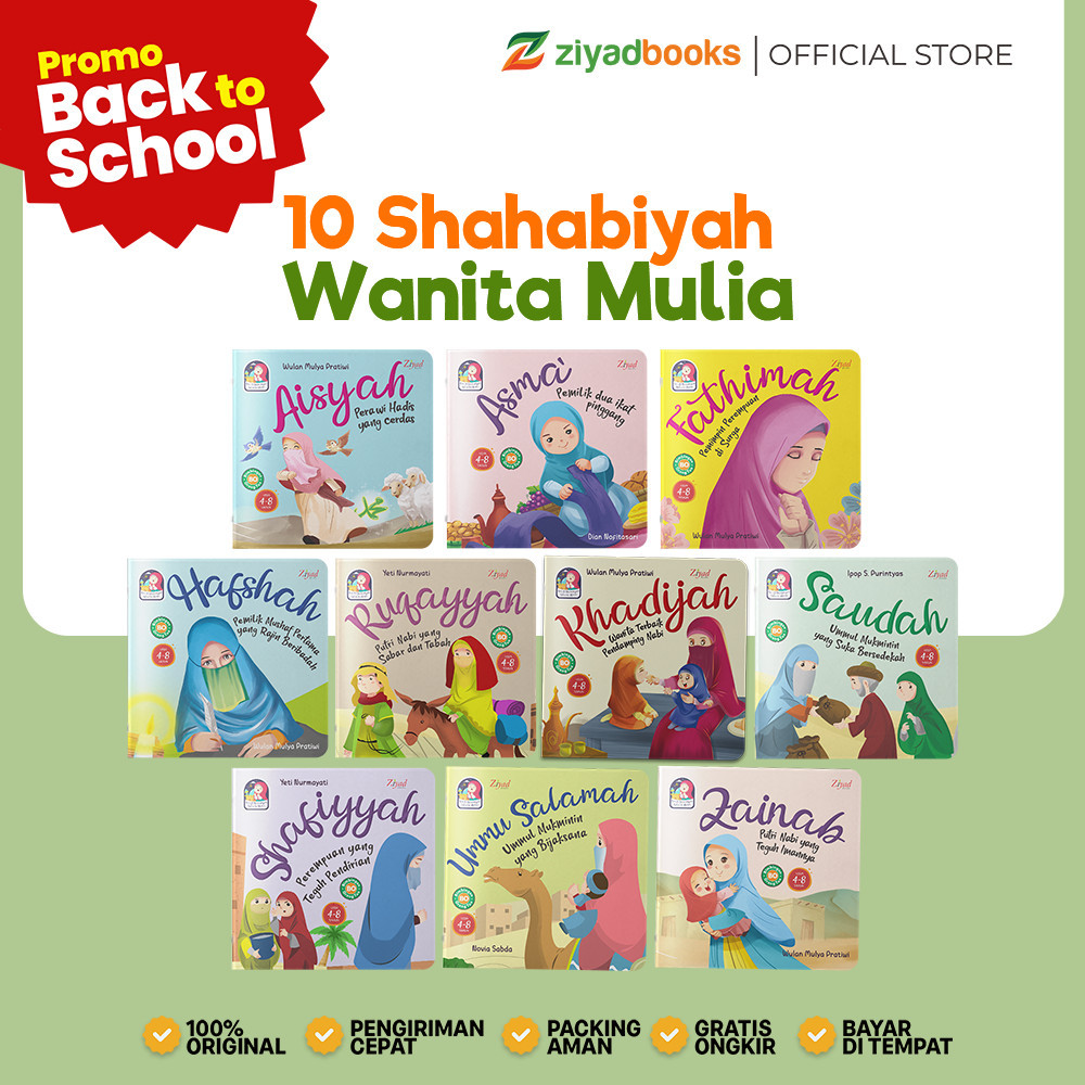 (Isi 10 Buku) Ziyadbooks - Buku Anak - Buku Cerita Anak - 10 Shahabiyah Wanita Mulia