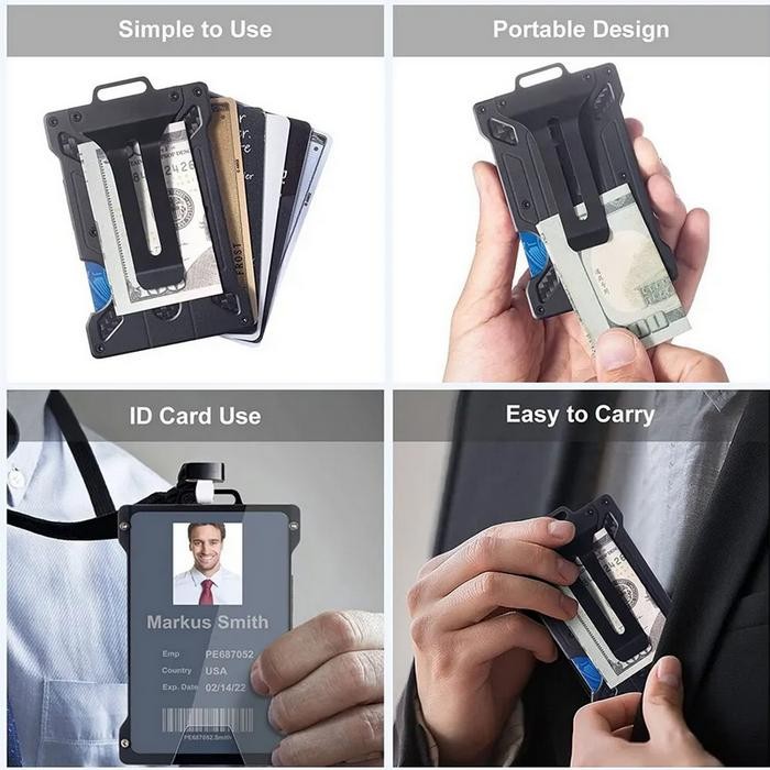 

SALE Dompet Pria Aluminium Tactical Card Holder Gantungan Name Tag