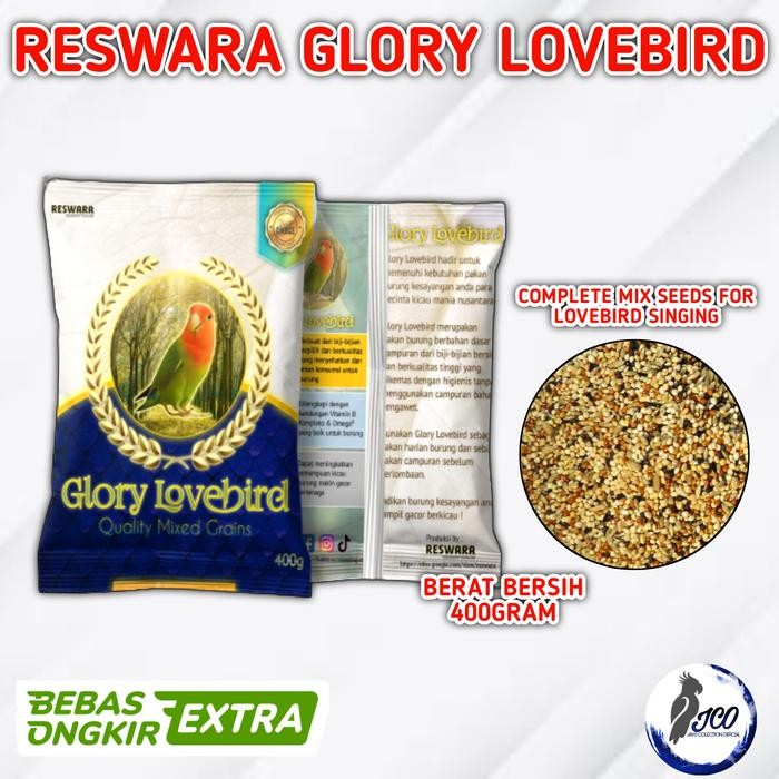 RESWARA GLORY LOVEBIRD PAKAN BURUNG LOVEBIRD PAKAN LOMBA LOVEBIRD