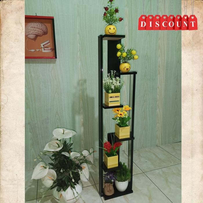 

New Rak Kayu Minimalis Tempat Hiasan Rumah Serbaguna Bisa digantung dan dilantai - WRT10FHFP Bunga