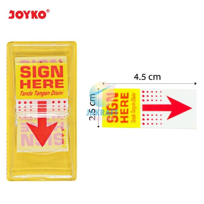 

New (50 Pcs) Memo Tempel SIGN HERE JOYKO Index & Mark IM-35 Panah Bening Transparan Arrow
