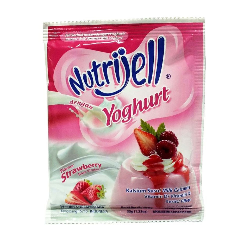 

S34212 NUTRIJELL STRAWBERRY YOGHURT PUDING 35GR SACHET MAJU BERSAMA (20250910)